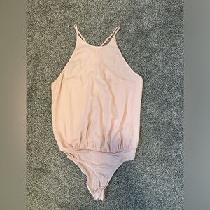 Light pink high neck body suit tank top